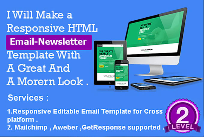 Create responsive html email newsletter template by Shahnewaj | Fiverr