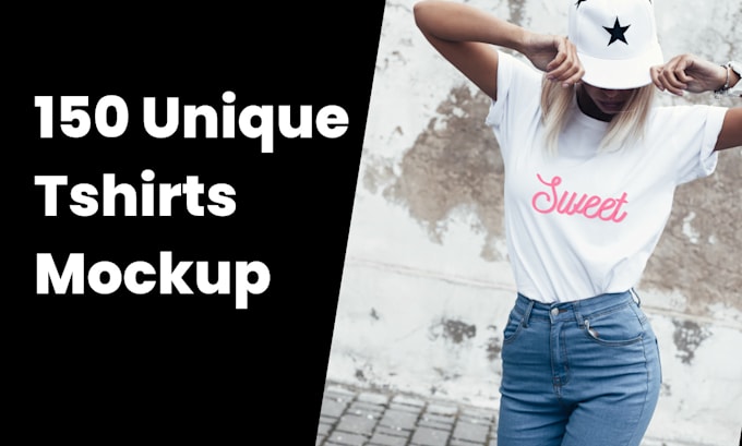 create 150 unique HD tshirt mockup