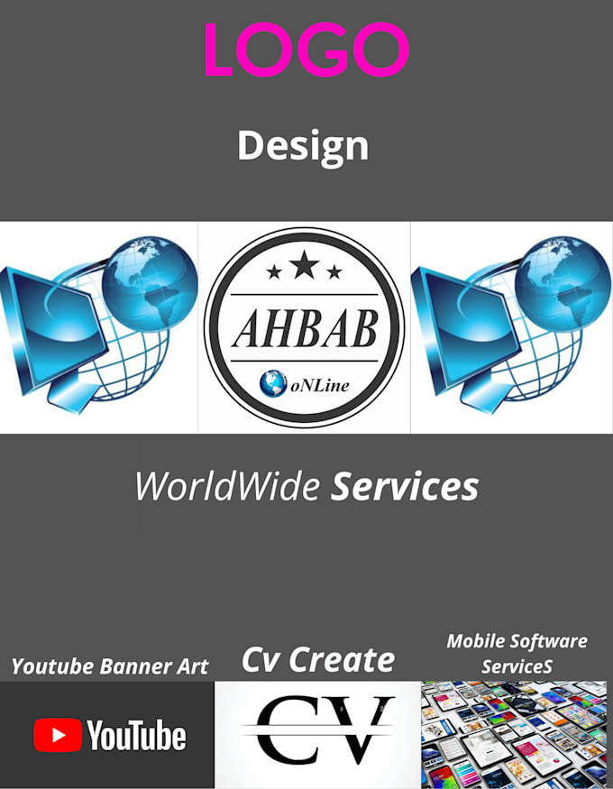 Log design,log maker,youtub channel art,youtub banners,cv, by Ahbab9109