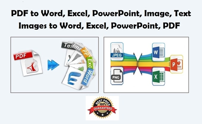 convert PDF to word, excel, scan PDF or jpg convert, typing