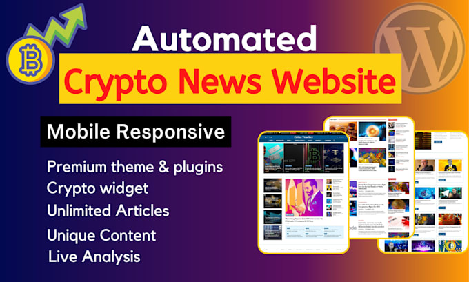 create autopilot crypto currency news website, crypto blog