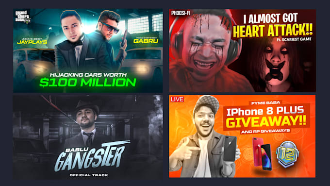 design high CTR youtube thumbnail