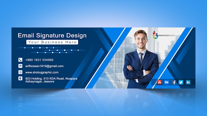 create professional responsive HTML email template and clickable email signature