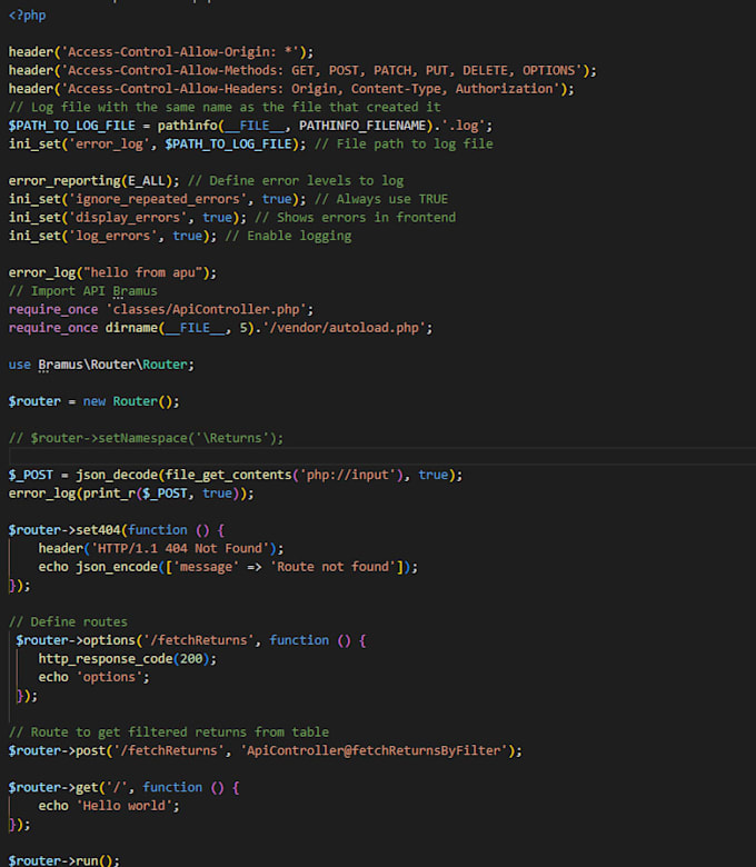 Php scripting api connecting to sql and more by Merjcomp | Fiverr