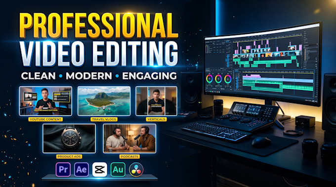 professionally edit your videos with a clean and modern style