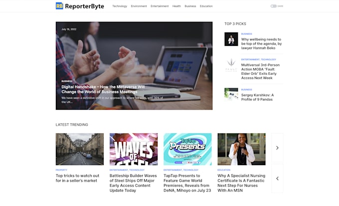 publish news on reporter byte