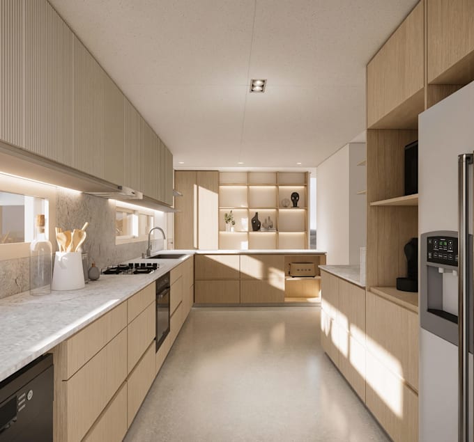 do unique interior design rendering