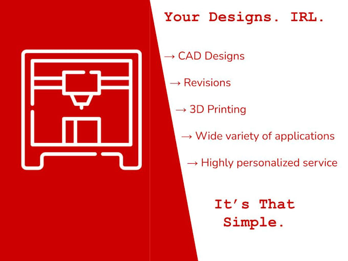 Bring your ideas and designs to life using cad and 3d printing by ...