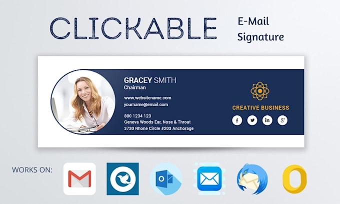 Create Clickable Html Email Signature By Krrishgoyal Fiverr