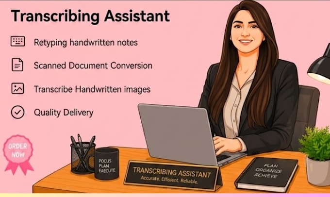 transcribe your scanned or handwritten notes in any format