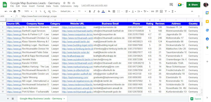 targeted google map data scraping and web scraping