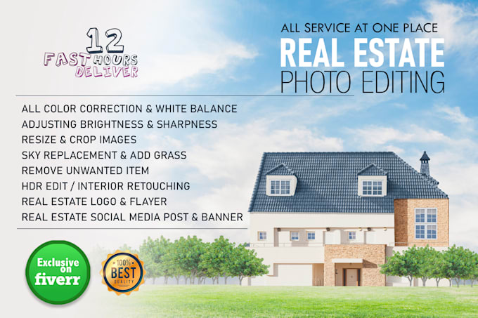 design real estate photo and interior retouching