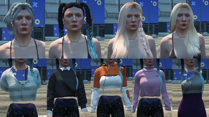 Provide female clothes pack for fivem servers by Dbdied