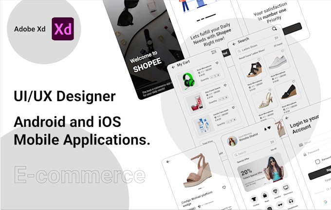 Create unique and eye catching ui ux design for android and ios mobile ...