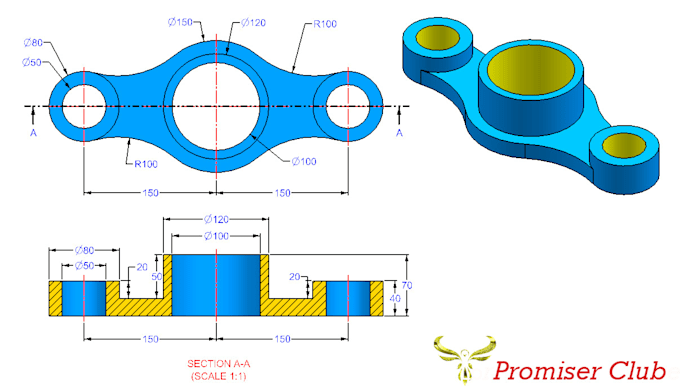 Design 2d drawings and 3d modeling using autocad , solidworks for 3d ...