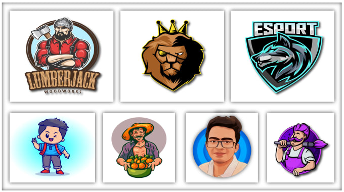 do mascot, cartoon portrait and character, gaming logo