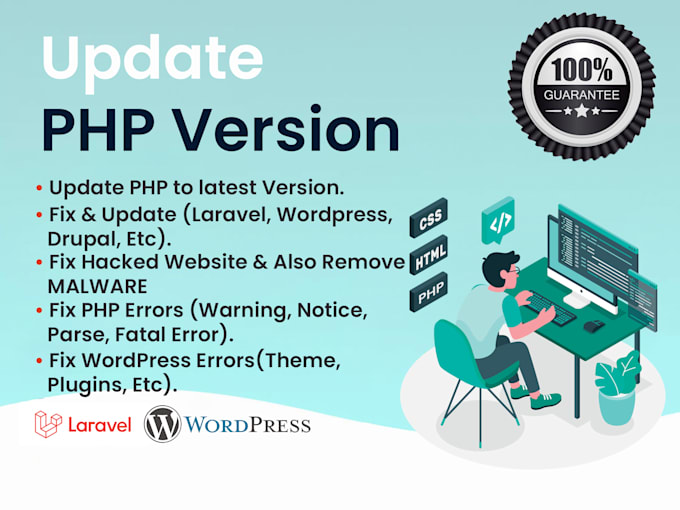 Upgrade, update php website to 8, latest version from 7 and 5 by ...
