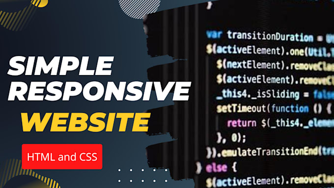 Create a beautiful and responsive front end website with html, css and ...