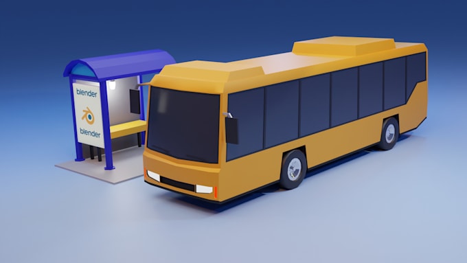 create low poly 3d models for games and animations