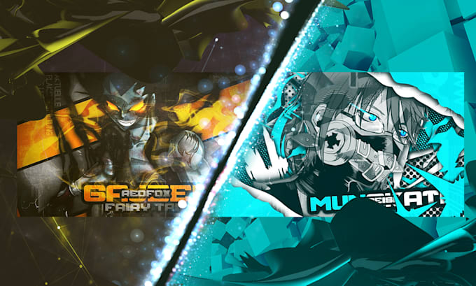 Make unique custom design anime and gaming banner for you by ...