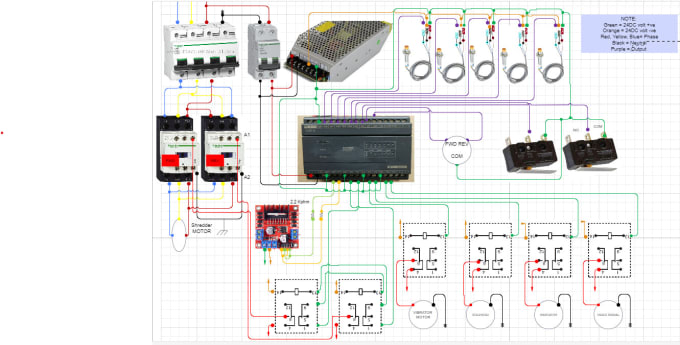 Do relay ladder logic wiring diagram plc hmi by Ahmadbhatti2424 | Fiverr