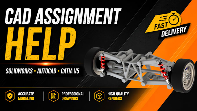 help students with cad assignments and 3d modelling