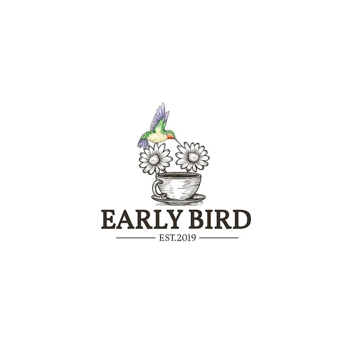 design early bird eatery and cafe logo