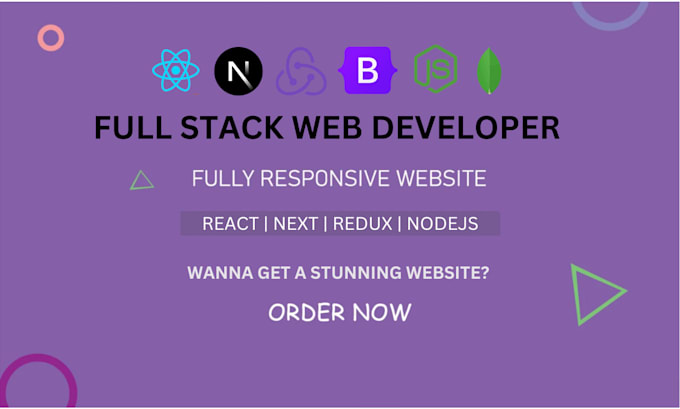 build full stack custom websites with react nodejs HTML CSS bootstrap