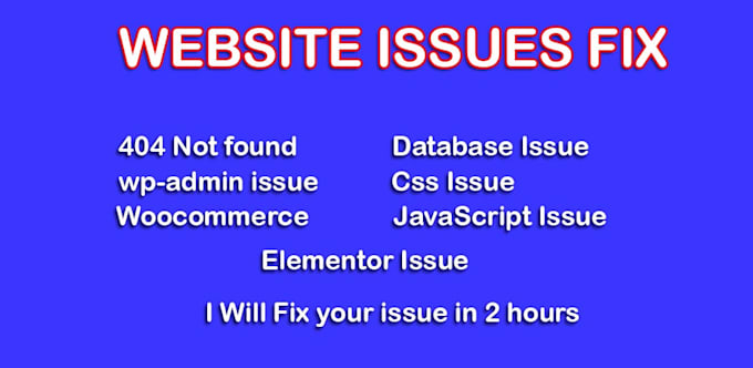 fix your wordpress issues or errors other website