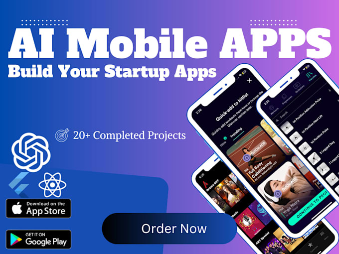 develop ai flutter mobile app with admin panel