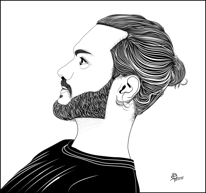 Draw amazing black and white vectors line art for your image by Wickart