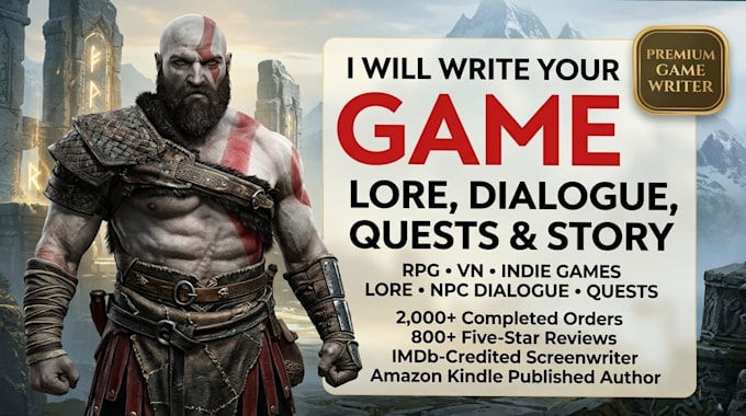 write rpg and video game dialogue, lore, and quests