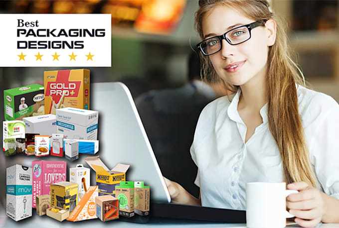 do packaging box, label,  product, box design with die cut