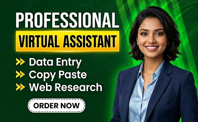 do data entry, copy paste, web research, excel tasks as virtual assistant
