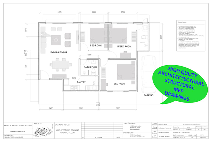 design architectural, structural, mep drawings for floor plan in revit
