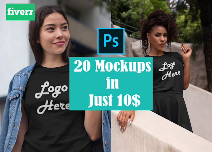 make high resolution tshirt logo and design mockups