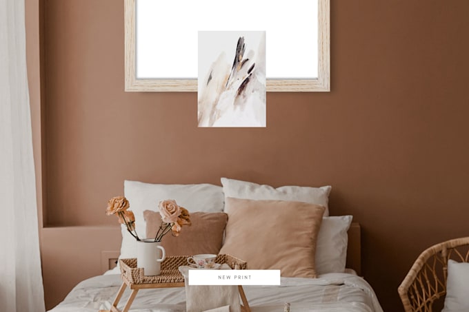 create custom canvas wall arts and mock up design