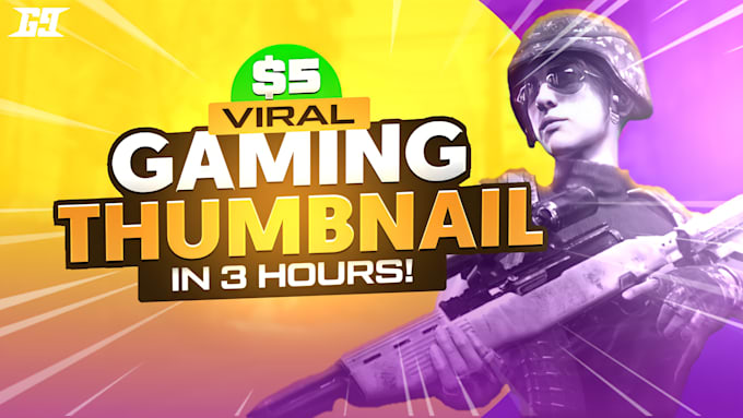 design a gaming youtube thumbnail