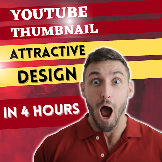 create attractive thumbnail for youtube instagram reels in 4 hours