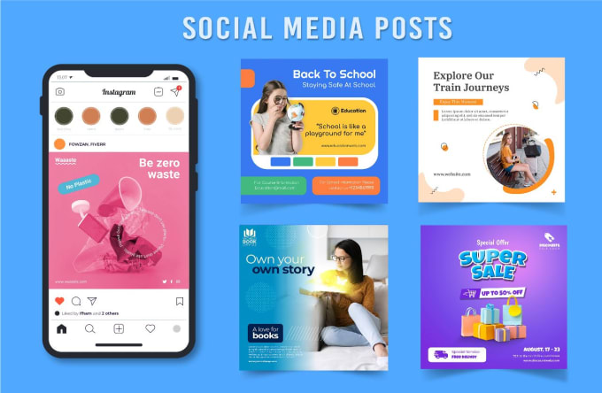 Design attractive social media posts by Fowzaan | Fiverr