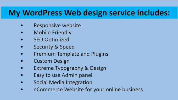 develop or redesign wordpress websites
