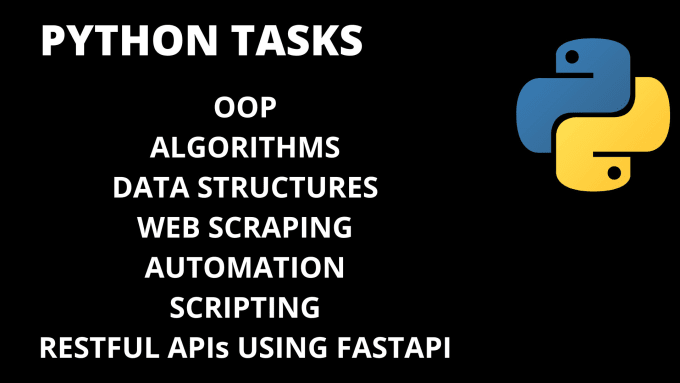 Do any python programming task and design your algorithms by ...