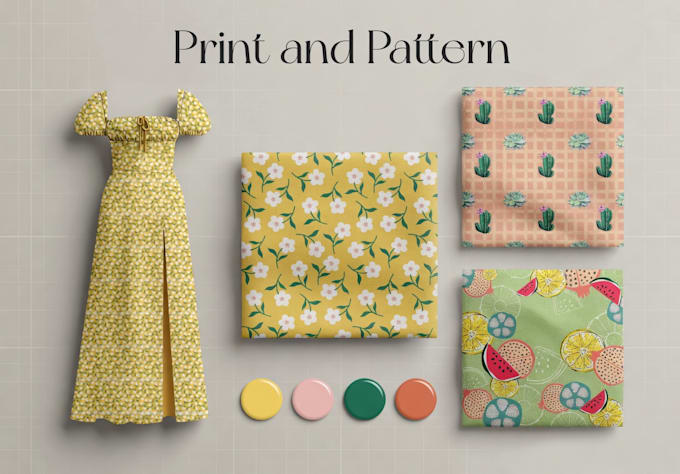 create seamless digital print textile pattern designs