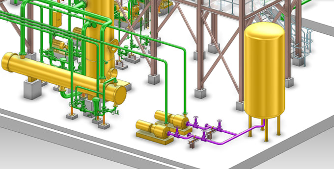 Design process piping and isometric drawing in autocad 2d, 3d by ...