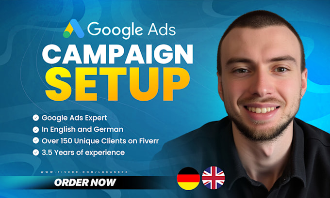 setup google ads campaigns in german or english