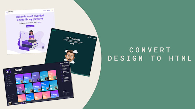 Convert design to html, with css or responsive bootstrap 5 by ...