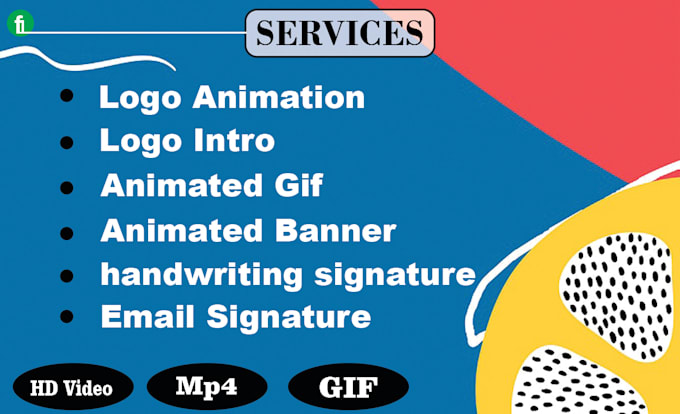 do custom animated GIF, logo, text, email signature animation, banners