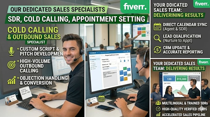 provide sdr services, cold calling, appointment setting and outbound sale