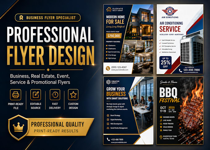 design a professional business flyer for your brand