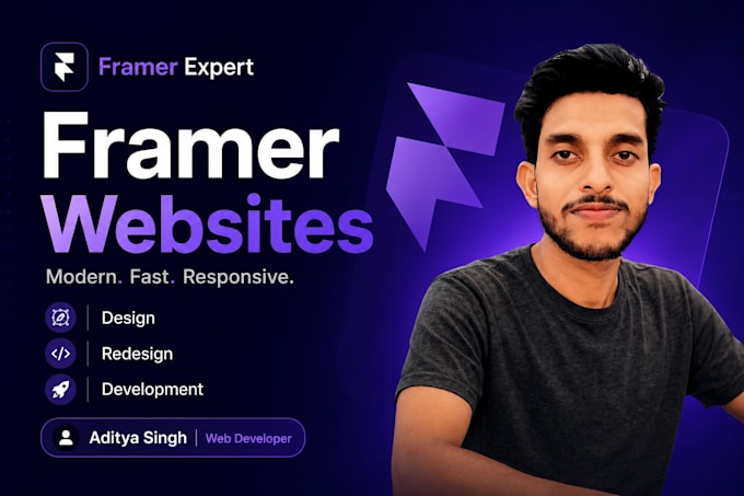 design a modern framer website and landing page